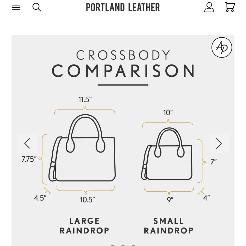 Portland Leather honey small raindrop - Picture 6 of 6